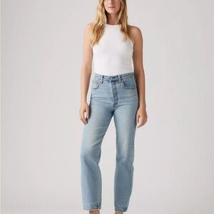 Levi’s Ribcage Straight Jeans Light Blue Wash